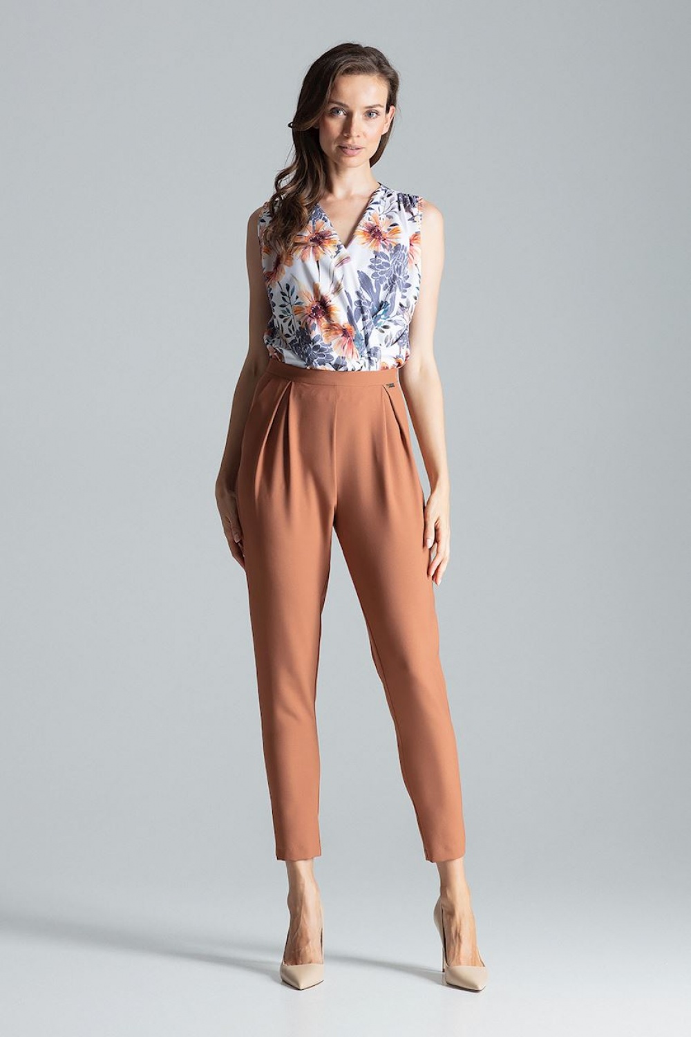 Spodnie Damskie Model M676 Brown - Figl