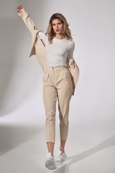 Spodnie Damskie Model M742 Beige - Figl — zdjęcie 2