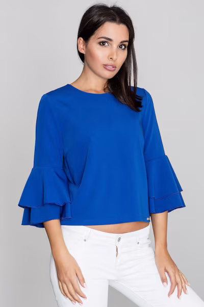 Bluzka Model M565 Blue - Figl — zdjęcie 1