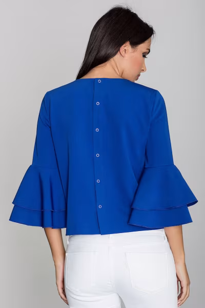 Bluzka Model M565 Blue - Figl — zdjęcie 2
