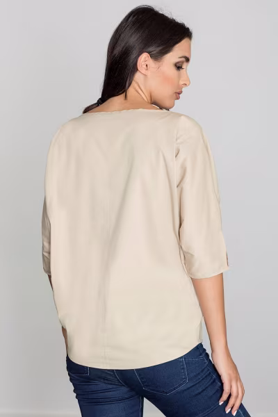 Bluzka Model M563 Beige - Figl — zdjęcie 2