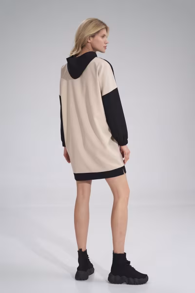 Sukienka Model M755 Black/Beige/Wzór 123 - Figl — zdjęcie 3