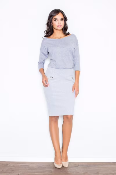 Sukienka Model 252 Grey - Figl — zdjęcie 1