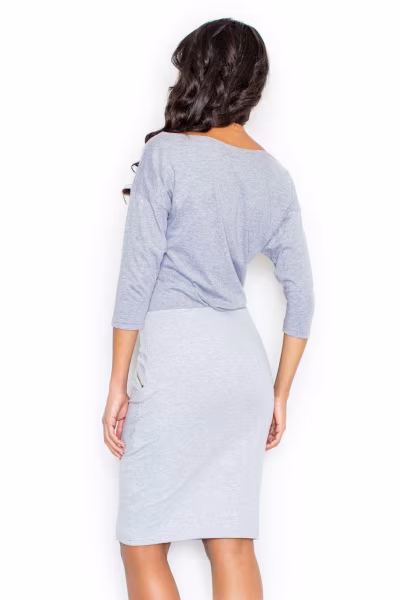 Sukienka Model 252 Grey - Figl — zdjęcie 2