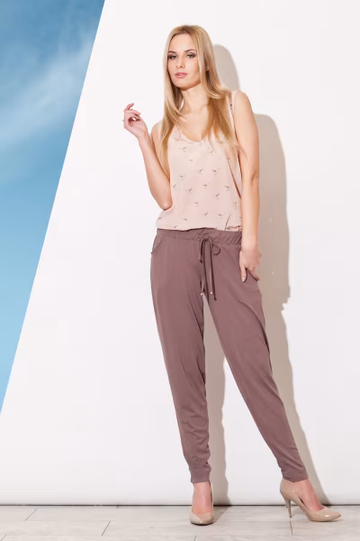 Spodnie Damskie Model 280 Brown - Figl — zdjęcie 2
