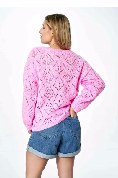 Sweter Damski Model M887 Pink - Figl — zdjęcie 3