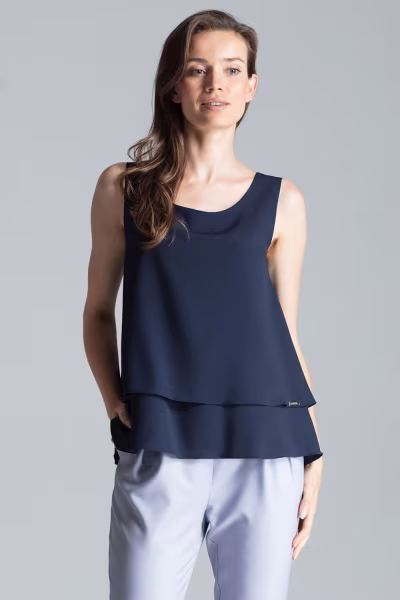 Bluzka Model M679 Navy - Figl — zdjęcie 1