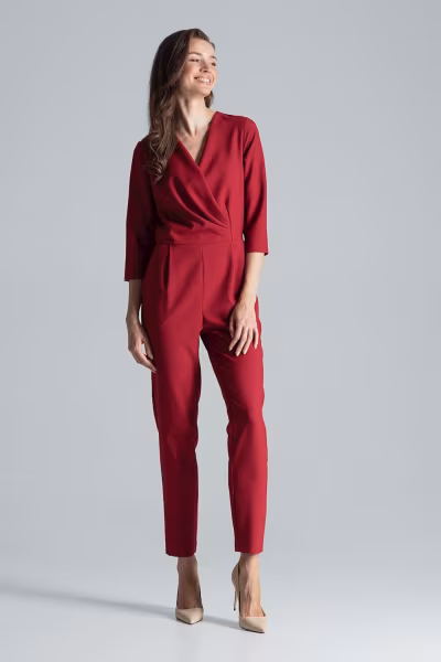 Kombinezon Damski Model M672 Bordo - Figl — zdjęcie 2