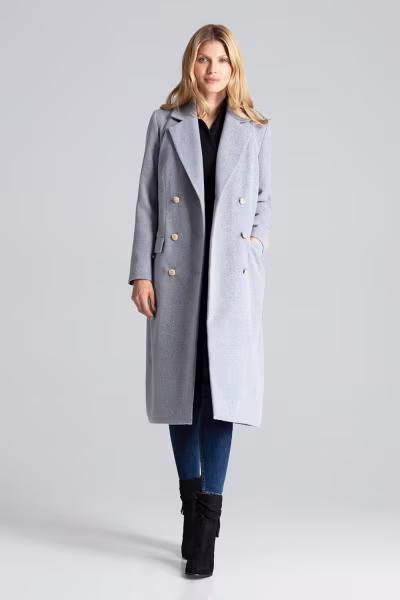 Płaszcz Damski Model M681 Grey - Figl — zdjęcie 2