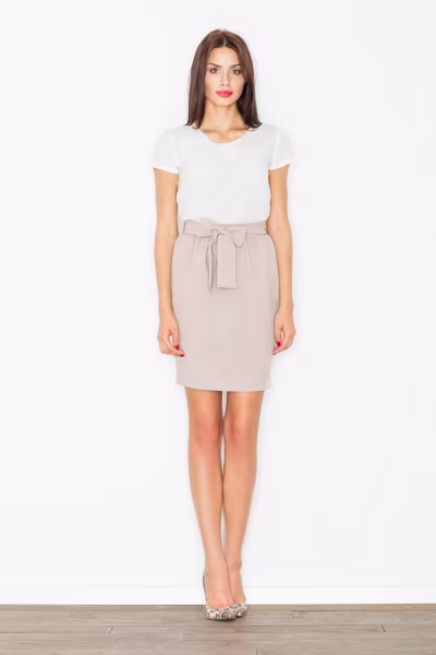 Spódnica Model M524 Beige - Figl — zdjęcie 2