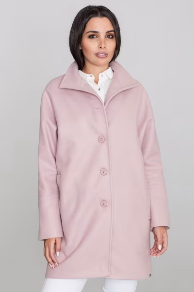 Płaszcz Damski Model M589 Pink - Figl — zdjęcie 3