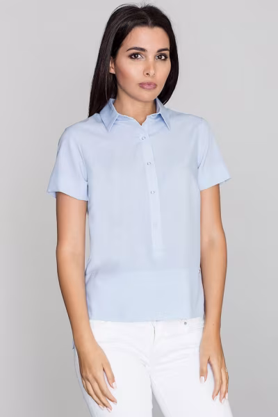 Bluzka Model M548 Blue - Figl — zdjęcie 1