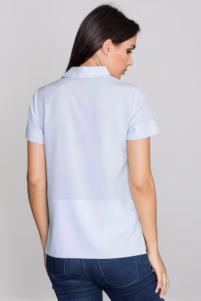 Bluzka Model M548 Blue - Figl — zdjęcie 2