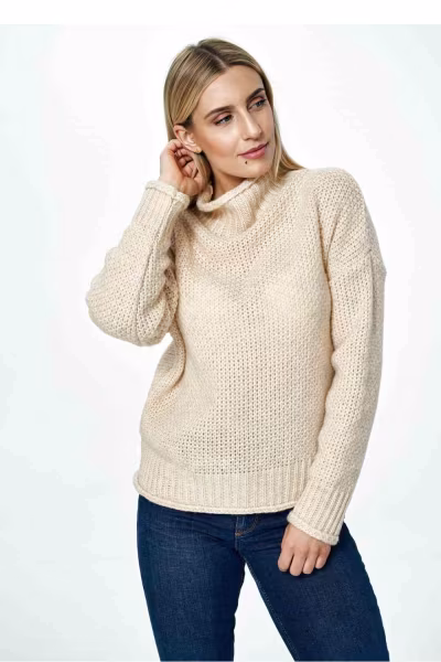 Sweter Damski Model M886 Beige - Figl — zdjęcie 1