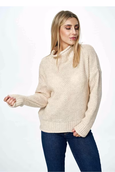 Sweter Damski Model M886 Beige - Figl — zdjęcie 2