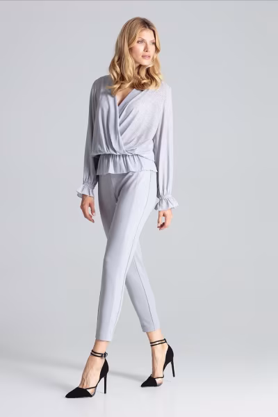 Bluzka Model M690 Grey - Figl — zdjęcie 2