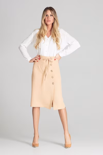 Spódnica Model M697 Beige - Figl — zdjęcie 2