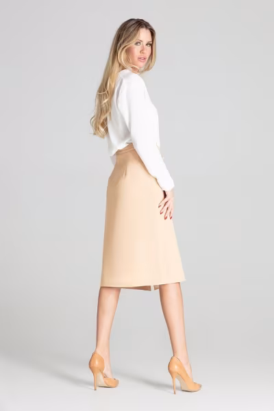 Spódnica Model M697 Beige - Figl — zdjęcie 3