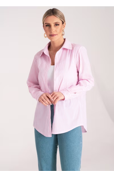 Koszula Damska Model M1174 Pink - Figl — zdjęcie 2