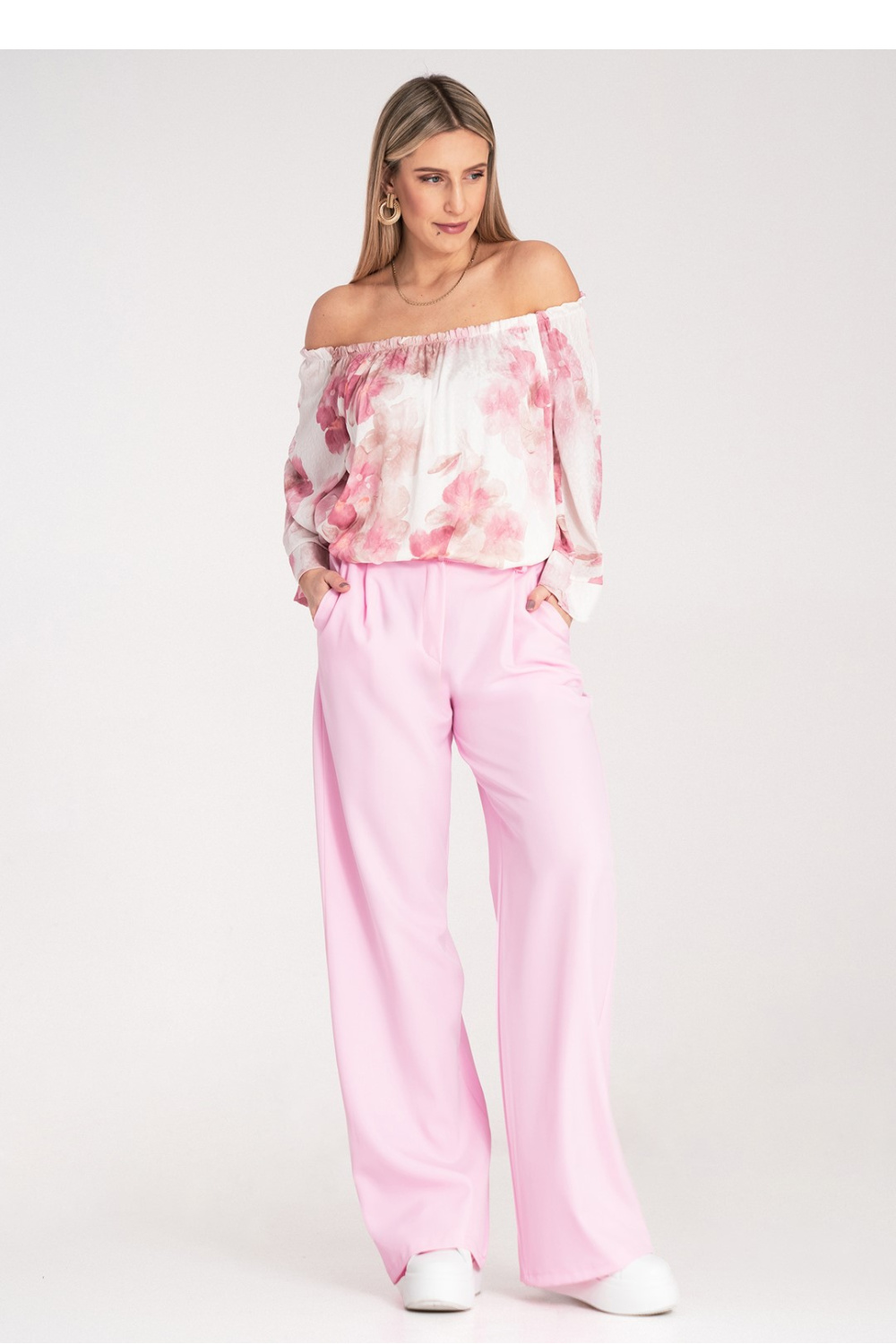 Spodnie Damskie Model M1129 Pink - Figl