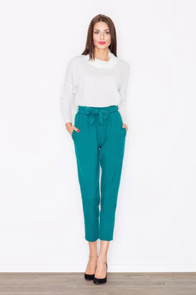 Spodnie Damskie Model M523 Green - Figl — zdjęcie 2