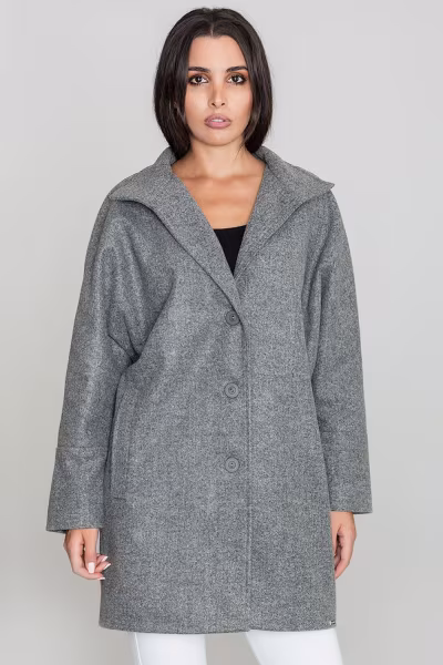 Płaszcz Damski Model M589 Grey - Figl — zdjęcie 2
