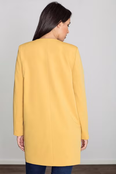 Płaszcz Damski Model M551 Yellow - Figl — zdjęcie 2
