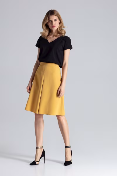 Spódnica Model M667 Musztarda - Figl — zdjęcie 2