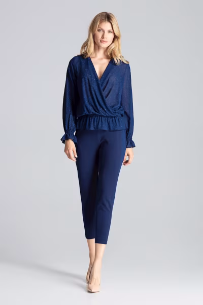 Bluzka Model M690 Navy - Figl — zdjęcie 2