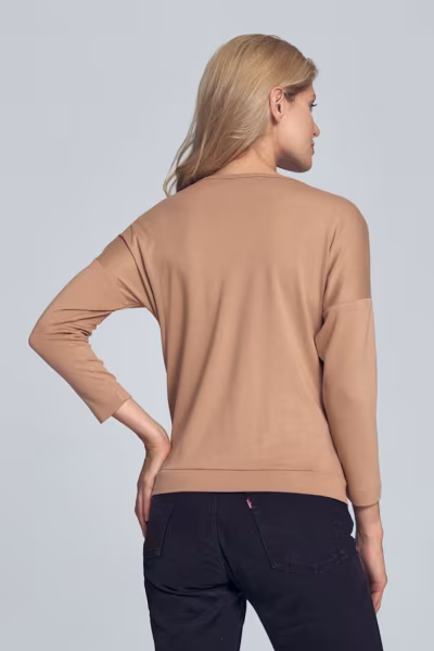 Bluzka Model M710 Beige - Figl — zdjęcie 2