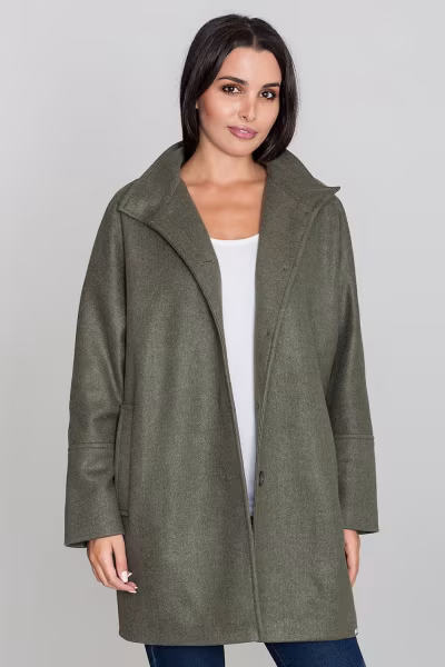 Płaszcz Damski Model M589 Oliwka - Figl — zdjęcie 1
