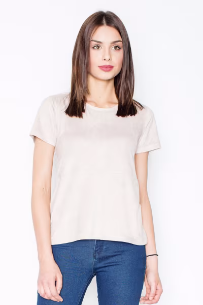 Bluzka Model M458 Beige - Figl — zdjęcie 1