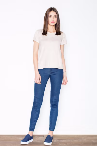 Bluzka Model M458 Beige - Figl — zdjęcie 3
