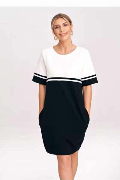Sukienka Model M1028 Black/Ecru - Figl — zdjęcie 1