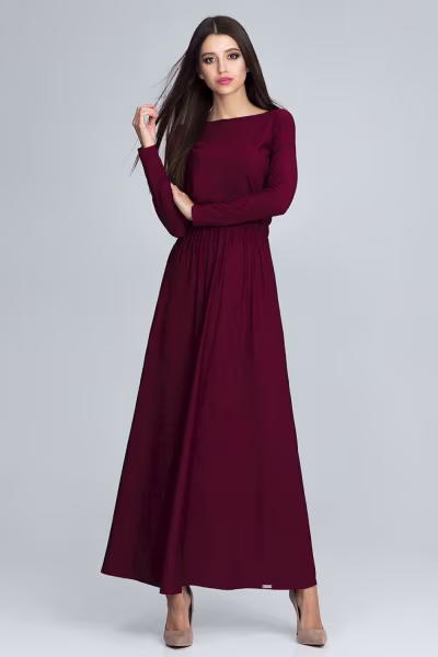Sukienka Model M604 Bordo - Figl — zdjęcie 2