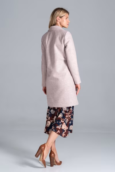 Płaszcz Model M832 Pink Melange - Figl — zdjęcie 3