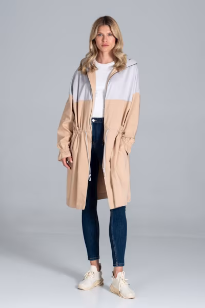 Płaszcz Model M817 Beige/Grey - Figl — zdjęcie 1