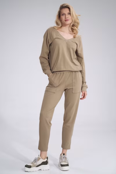 Bluza Damska Model M799 Beige - Figl — zdjęcie 2