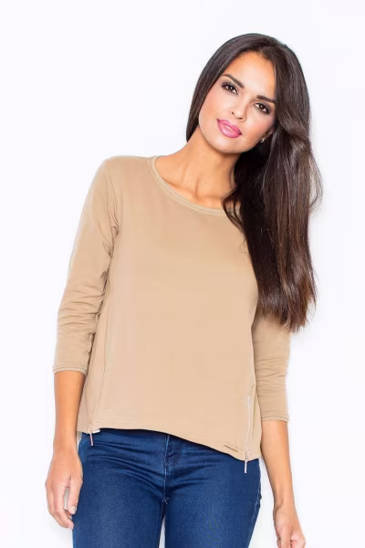 Bluza Damska Model 339 Beige - Figl — zdjęcie 1