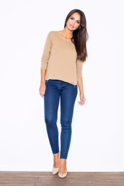 Bluza Damska Model 339 Beige - Figl — zdjęcie 2
