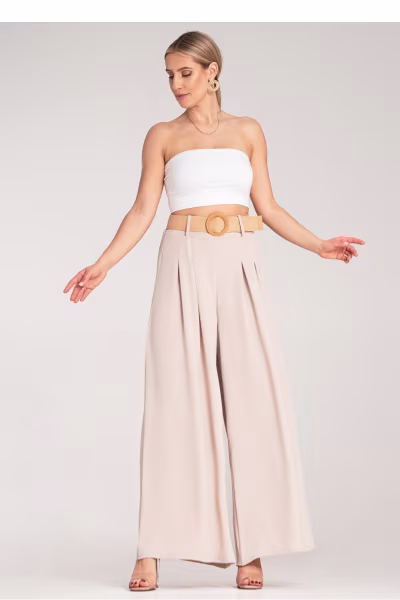 Spodnie Damskie Model M1160 Beige - Figl — zdjęcie 2