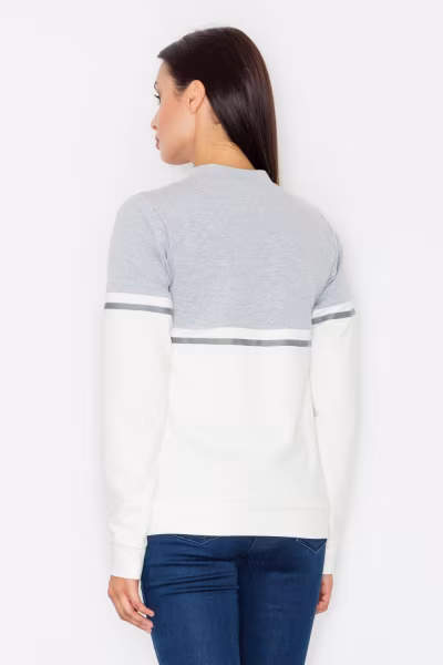 Bluza Damska Model M512 Ecru/Grey - Figl — zdjęcie 3