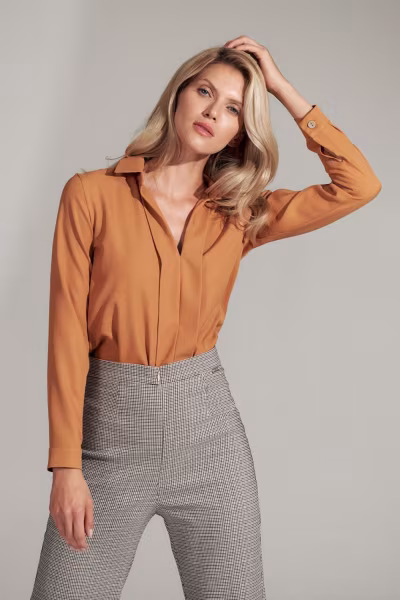 Bluzka Model M732 Brown - Figl — zdjęcie 1