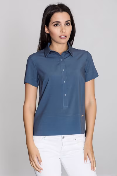 Bluzka Model M548 Navy - Figl — zdjęcie 1