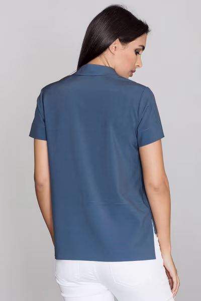 Bluzka Model M548 Navy - Figl — zdjęcie 2