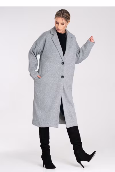 Płaszcz Damski Model M1111 Grey - Figl — zdjęcie 1