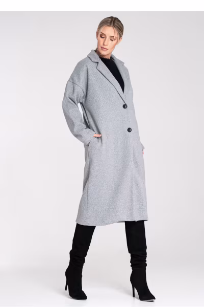 Płaszcz Damski Model M1111 Grey - Figl — zdjęcie 2