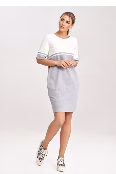 Sukienka Model M1028 Grey/Ecru - Figl — zdjęcie 1