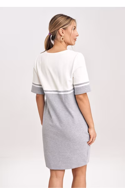 Sukienka Model M1028 Grey/Ecru - Figl — zdjęcie 3