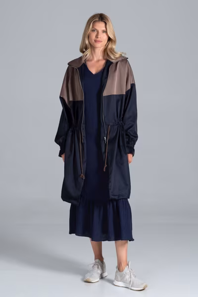 Płaszcz Model M817 Navy/Brown - Figl — zdjęcie 2